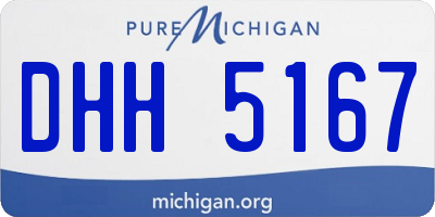 MI license plate DHH5167