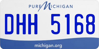 MI license plate DHH5168