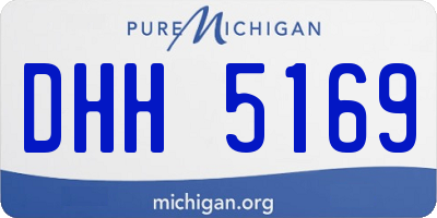 MI license plate DHH5169