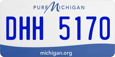 MI license plate DHH5170