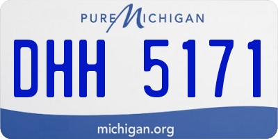MI license plate DHH5171