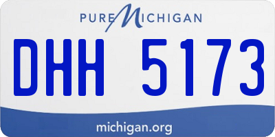 MI license plate DHH5173