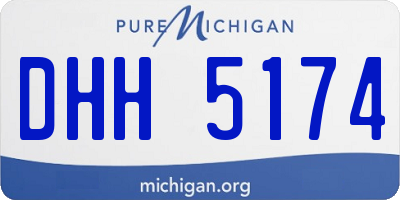 MI license plate DHH5174