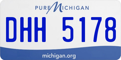 MI license plate DHH5178