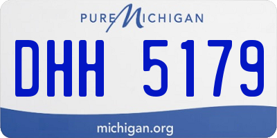 MI license plate DHH5179