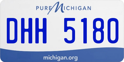 MI license plate DHH5180