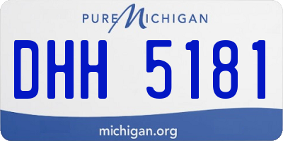 MI license plate DHH5181