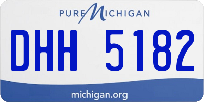 MI license plate DHH5182