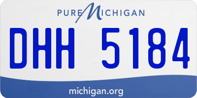 MI license plate DHH5184
