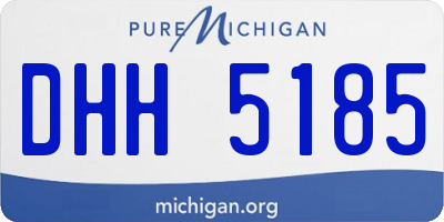 MI license plate DHH5185