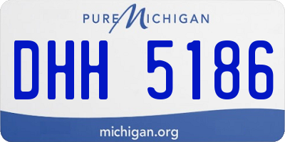 MI license plate DHH5186