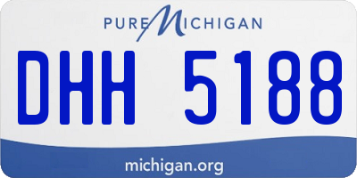 MI license plate DHH5188