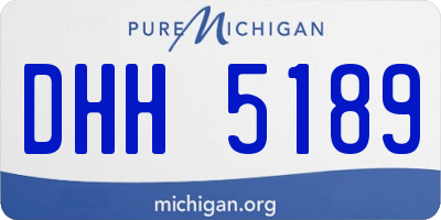 MI license plate DHH5189