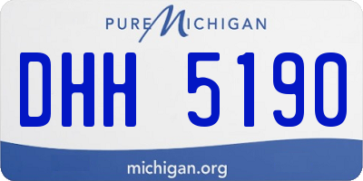 MI license plate DHH5190