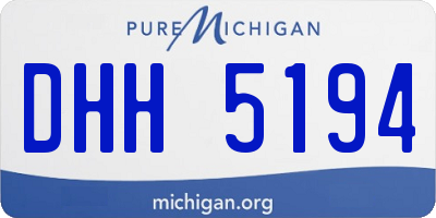 MI license plate DHH5194
