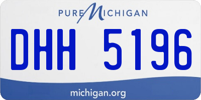 MI license plate DHH5196