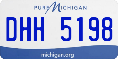MI license plate DHH5198
