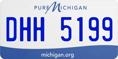 MI license plate DHH5199