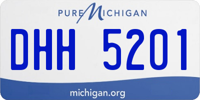 MI license plate DHH5201