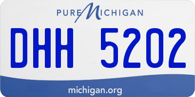 MI license plate DHH5202