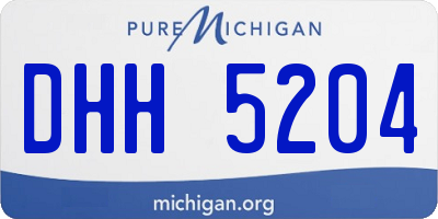 MI license plate DHH5204
