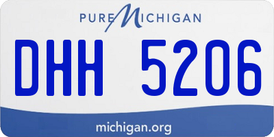 MI license plate DHH5206