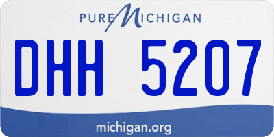 MI license plate DHH5207