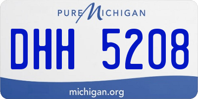 MI license plate DHH5208