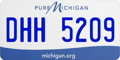 MI license plate DHH5209