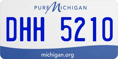 MI license plate DHH5210