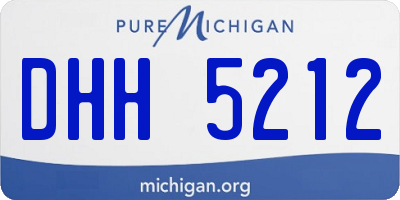 MI license plate DHH5212