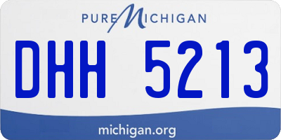 MI license plate DHH5213