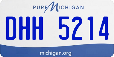 MI license plate DHH5214