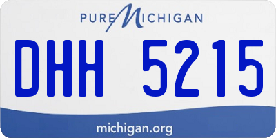 MI license plate DHH5215