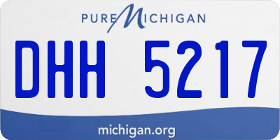 MI license plate DHH5217