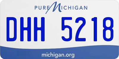 MI license plate DHH5218