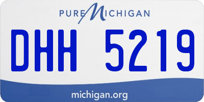 MI license plate DHH5219