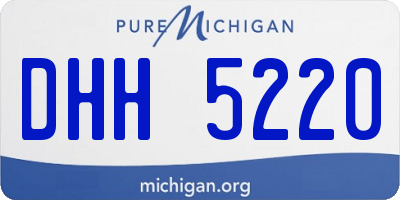 MI license plate DHH5220