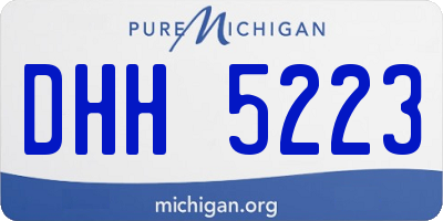MI license plate DHH5223