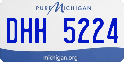 MI license plate DHH5224