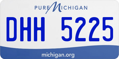 MI license plate DHH5225