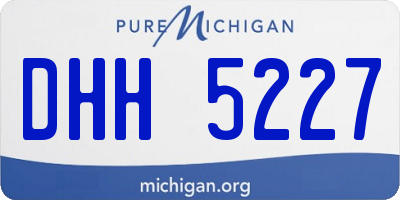MI license plate DHH5227