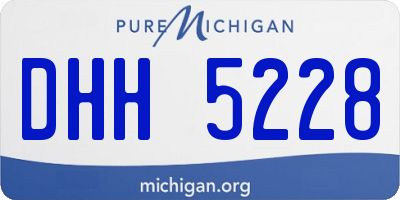 MI license plate DHH5228