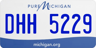 MI license plate DHH5229