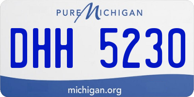MI license plate DHH5230