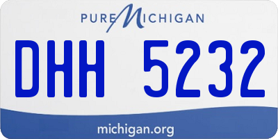 MI license plate DHH5232