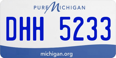 MI license plate DHH5233
