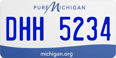 MI license plate DHH5234
