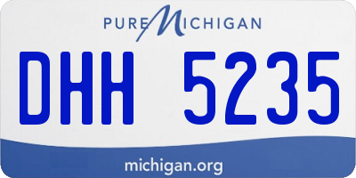 MI license plate DHH5235