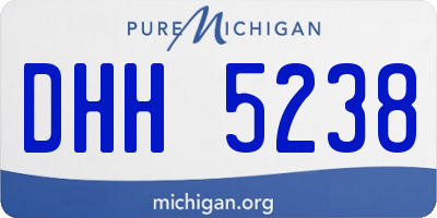 MI license plate DHH5238